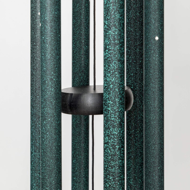 Corinthian Bells أجراس كورنثيان من ويند ريفر - جرس رياح أخضر بطول 27 بوصة للباحات، الفناء الخلفي، الحدائق، وزينة الهواء الطلق (جرس ألمنيوم) مصنوع في الولايات المتحدة الأمريكية - Image 3